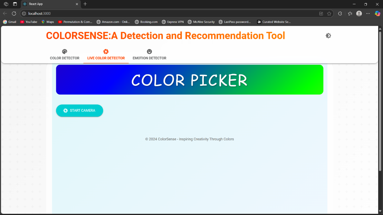 COLORSENSE Live Color Picker